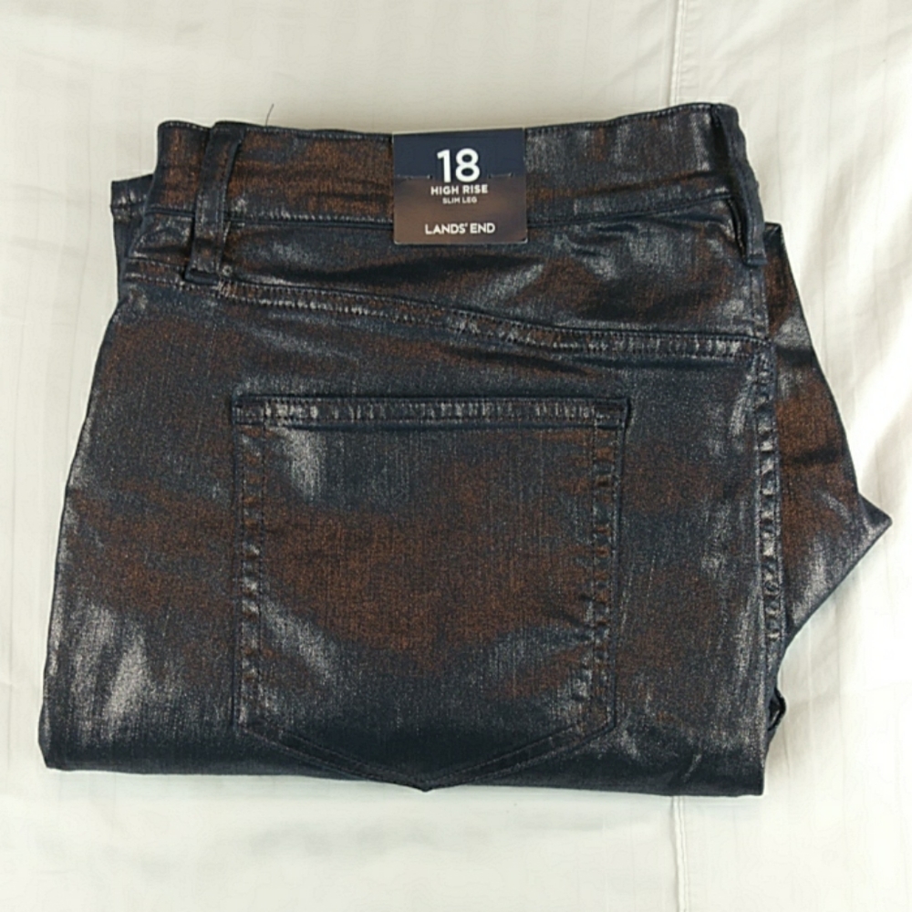 Lands' End high rise slim ankle jean US SZ 18